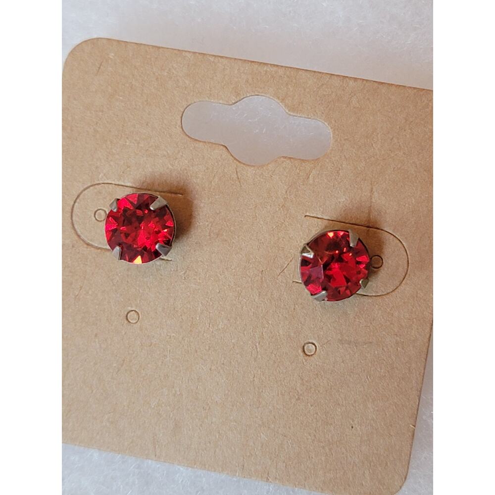 Sorrelli Red Crystal Stud Earrings – Sparkling Statement